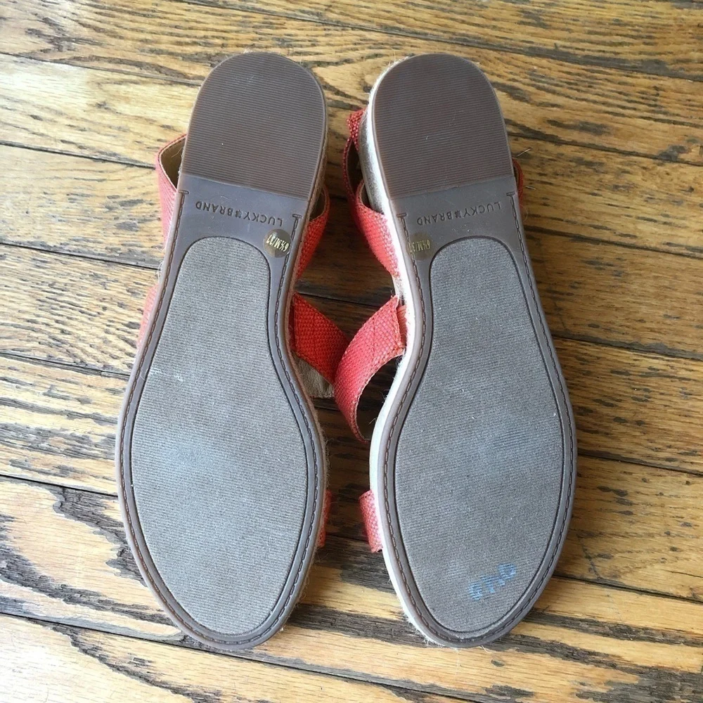 NWOB Lucky Brand Wensdei Cork Wedge Sandals - Picture 7 of 8